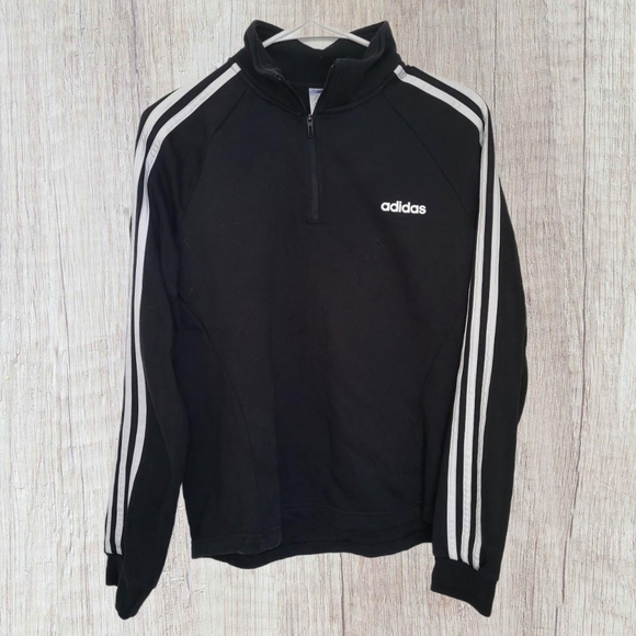 collared half zip sweatshirt